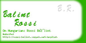 balint rossi business card